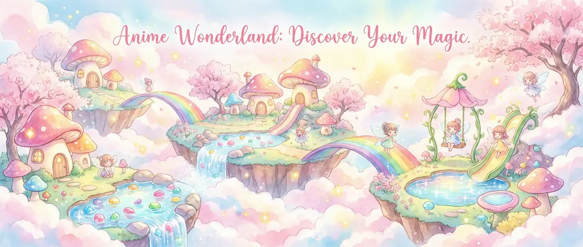 萝莉岛 - 漂浮在云端的梦幻幻想岛屿全景